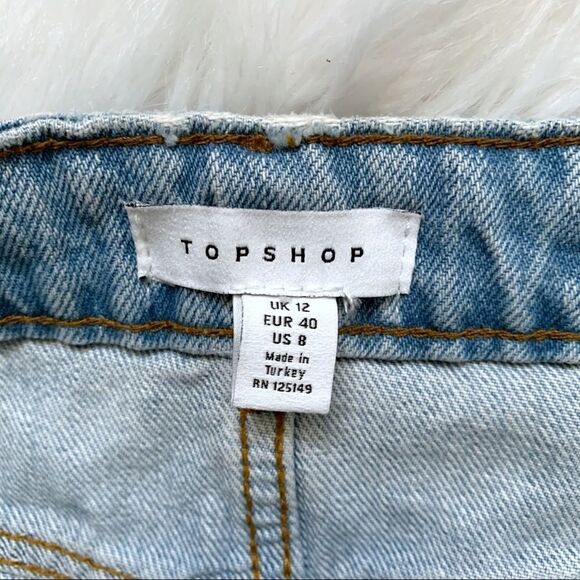 TOPSHOP Denim Button Mini Skirt! - Picture 4 of 6